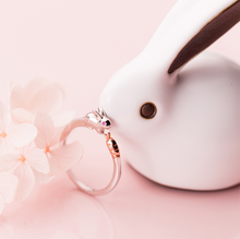 Load image into Gallery viewer, Bunny and Carrot Silver Ring