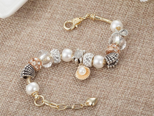 Load image into Gallery viewer, Rose Gold Pearl Seashell Adjustable Ocean Bracelet