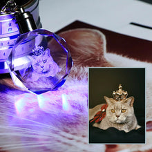 Load image into Gallery viewer, Custom Pet Portrait LED Key Chain