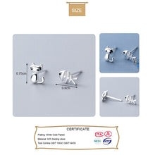 Load image into Gallery viewer, Cat and Fish Bone Pair Earring