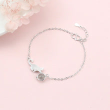 Load image into Gallery viewer, Cat Moonstone Silver Bracelet