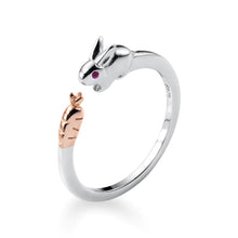 Load image into Gallery viewer, Bunny and Carrot Silver Ring