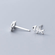 Load image into Gallery viewer, Cat and Fish Bone Pair Earring