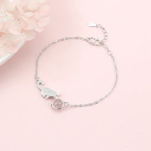 Load image into Gallery viewer, Cat Moonstone Silver Bracelet