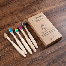 Load image into Gallery viewer, Eco-Friendly, Biodegradable Bamboo Toothbrushes for Children/Kids (5 Pieces Pack)