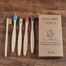 Load image into Gallery viewer, Eco-Friendly, Biodegradable Bamboo Toothbrushes for Children/Kids (5 Pieces Pack)