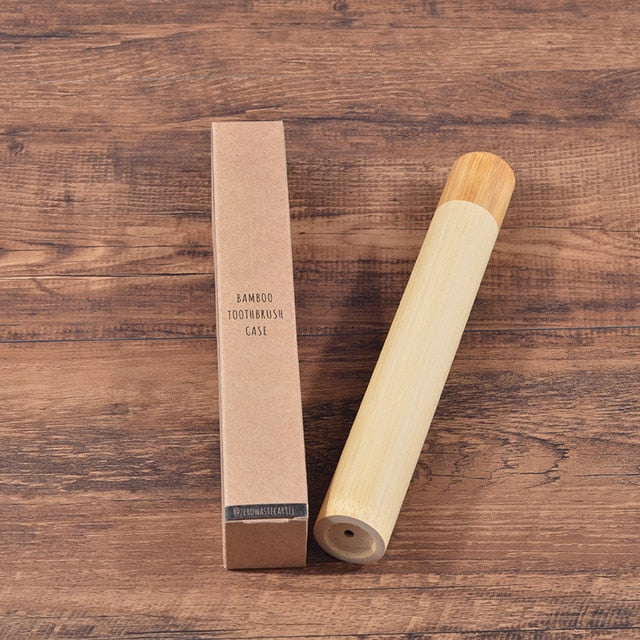 Eco-friendly Bamboo Tooth Brush Case for Adults