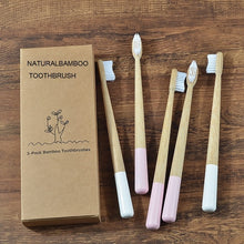 Load image into Gallery viewer, Eco-Friendly, Biodegradable Bamboo Toothbrushes for Adults (5 Pieces Pack)